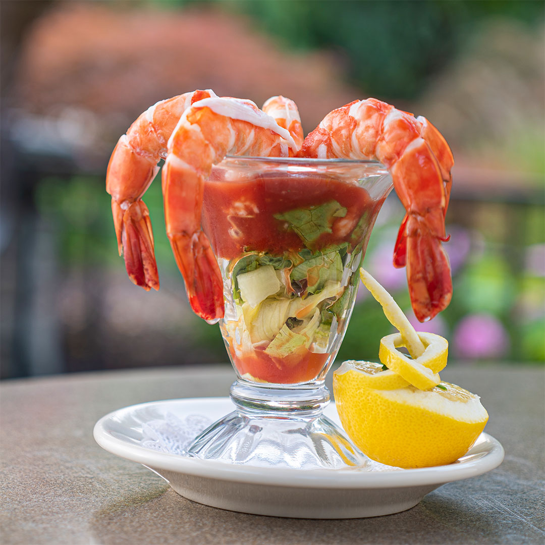 Prawn Cocktail on the Cottonwood Grille Riverside Patio